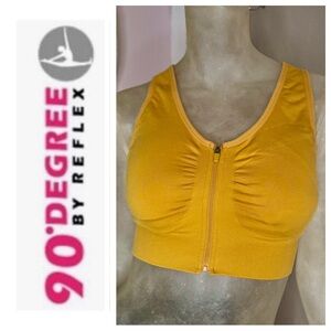 90° Degree By Reflex Front Zip Sports Bra